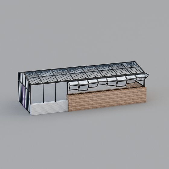 Modern Greenhouse 3D model Design