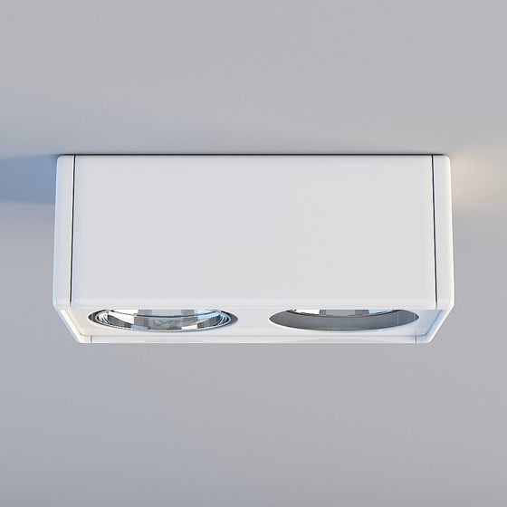 Modern Ceiling Light 3D Model in Light Color