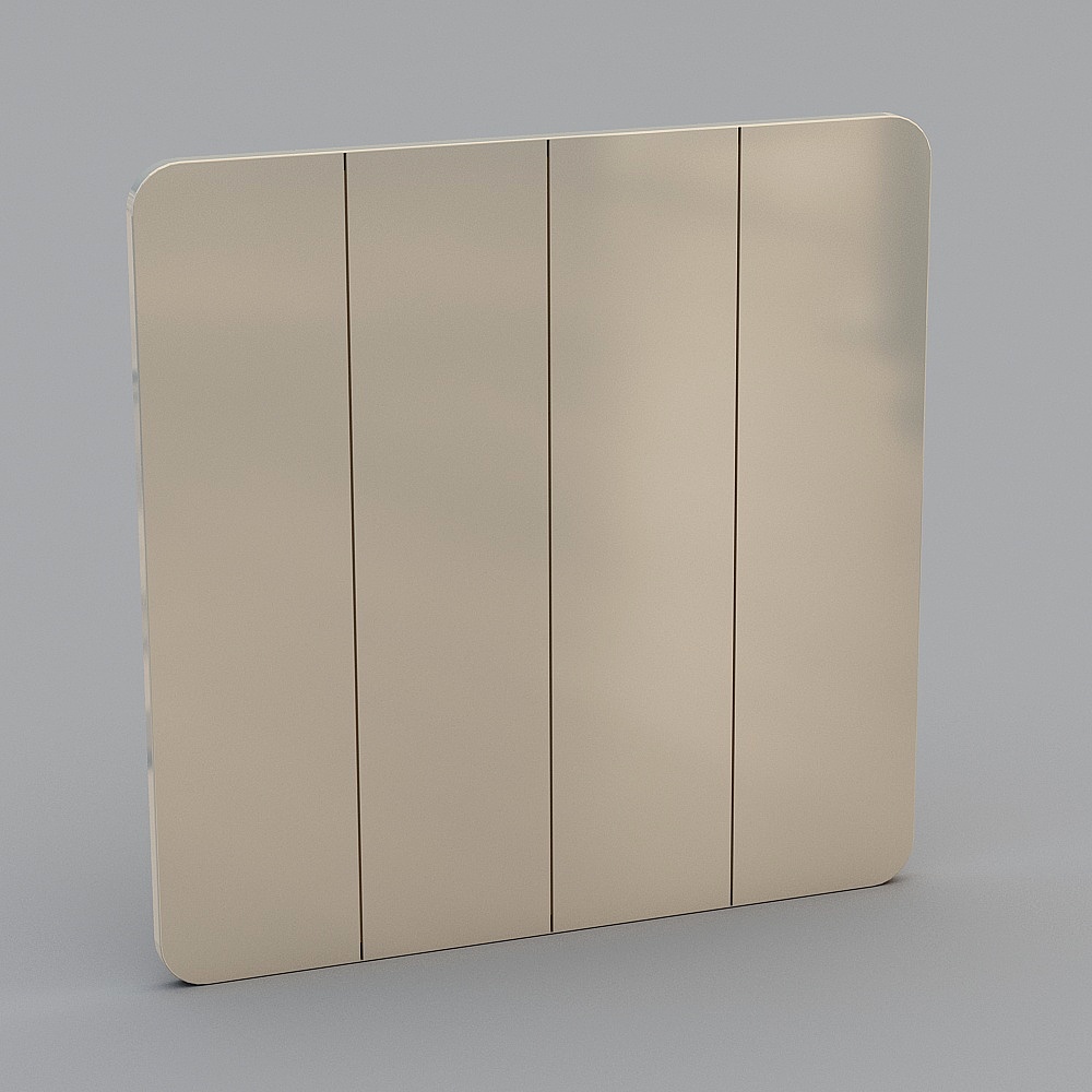 Elegant Minimalist Metal Panel 3D model