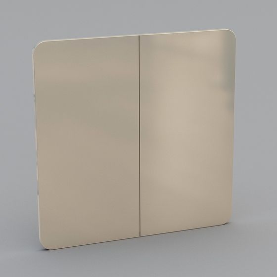 Elegant Minimalist Metal Door 3D model