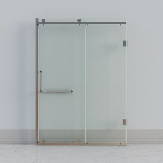 Minimalist Glass Sliding Door 3D model