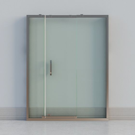 Elegant Glass Sliding Door 3D model