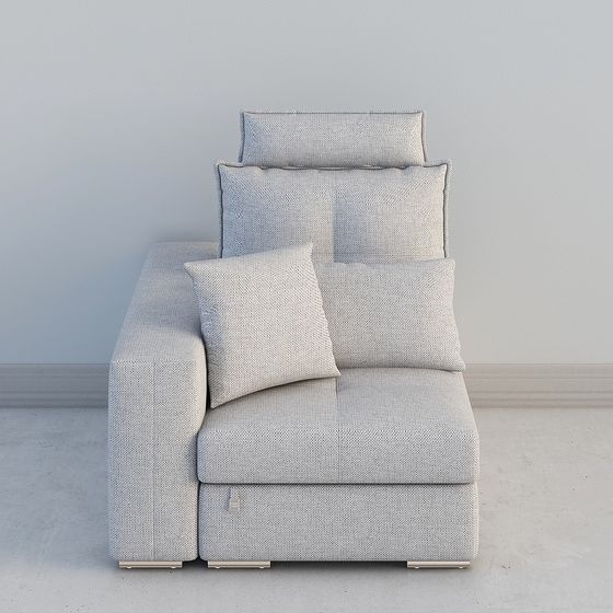 Elegant Urban Sofa 3D model for Contemporary Spaces