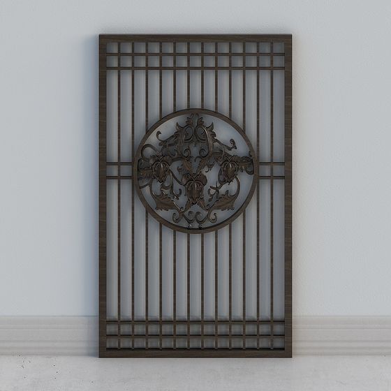 Elegant Low-Poly Decorative Screen 3D model