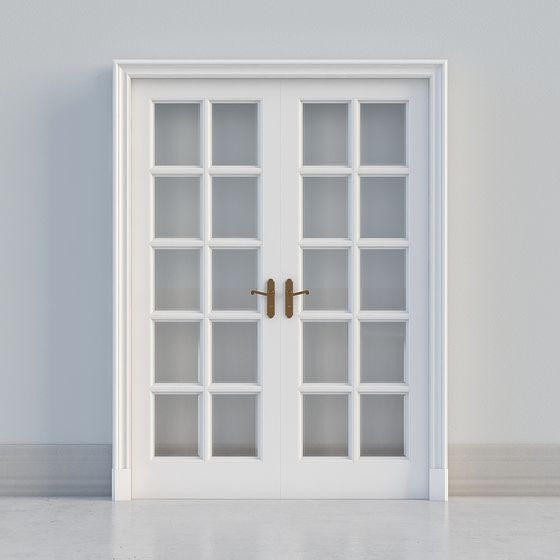 Elegant French Double Door 3D model