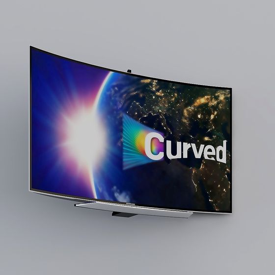 Stylish 3D Model Television with Curved Design