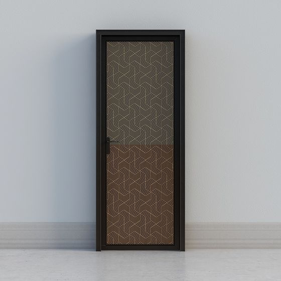 現代夾絲玻璃門-3