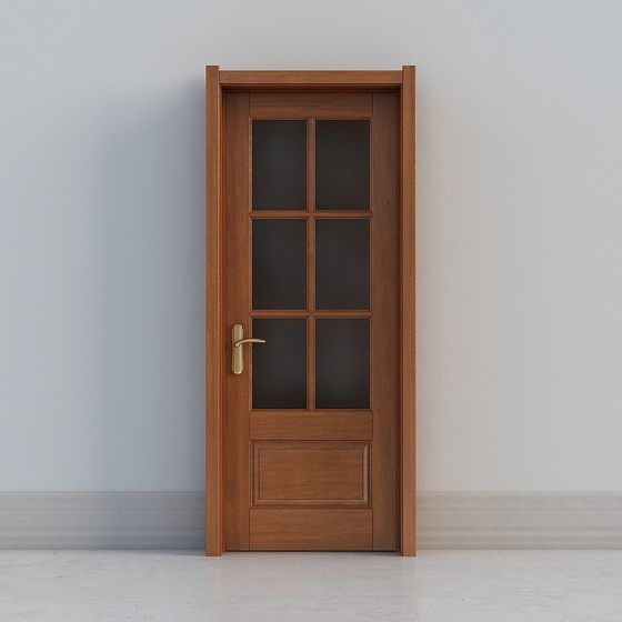 Elegant Wooden Door 3D model for Modern Design