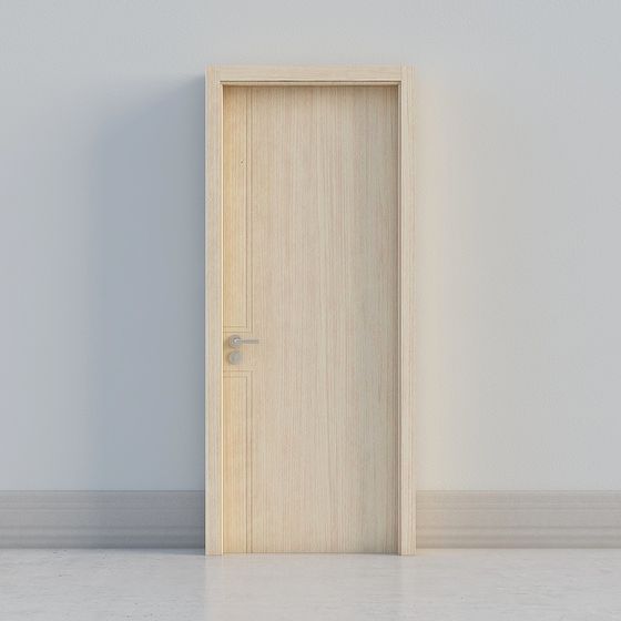Modern Minimalist Wooden Door 3D model