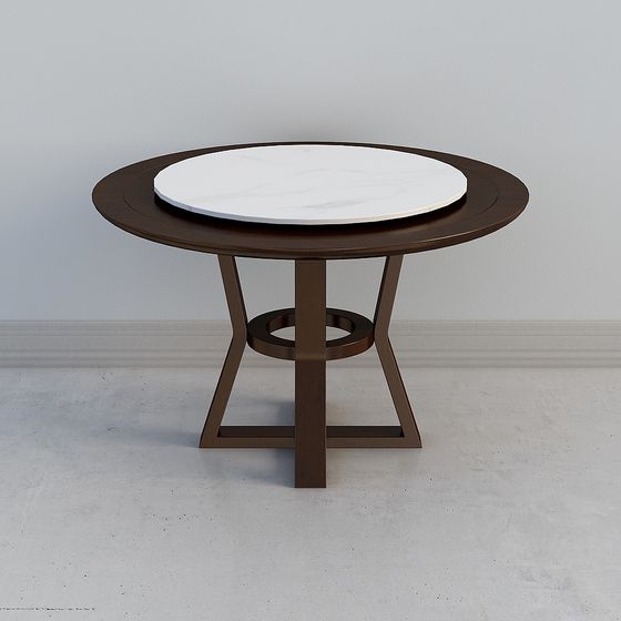 Polygon Table 3d Stylish Low-Polygon Round Table 3D model
