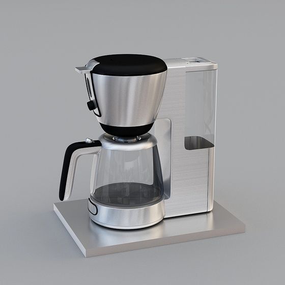 Sleek Low-Poly Coffee Machine 3D model