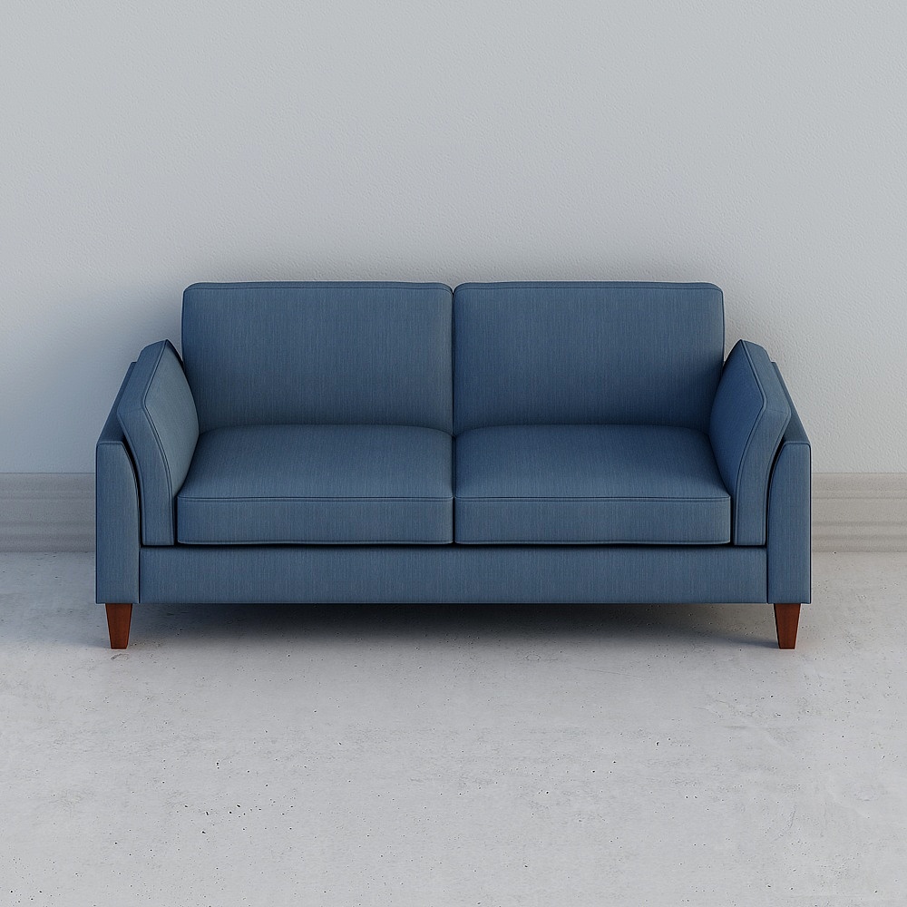 Ait House American modern minimalist Nordic three-person sofa blue small family-type dark anti-fouling fabric sofa DS842313