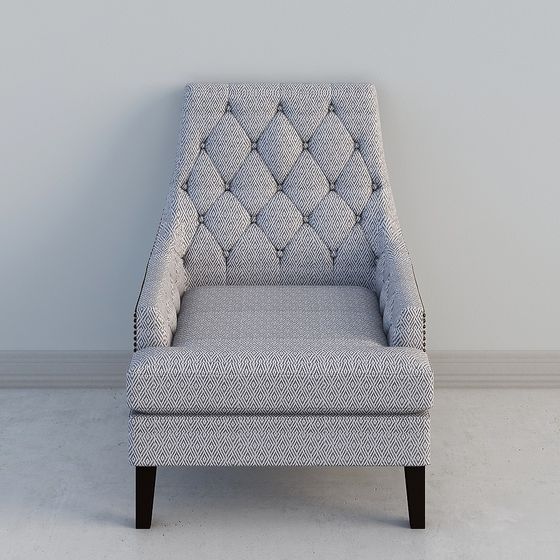 Stylish Diamond Pattern Armchair 3D model