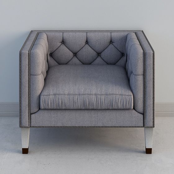 Elegant Armchair 3D Model for Stylish Interiors