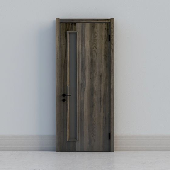 Elegant Low-Poly 3D Door Model for Modern Interiors