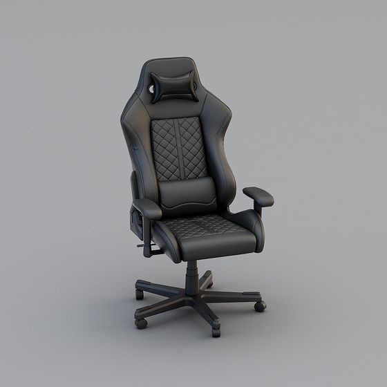 Elegant Low-Polygon Office Chair 3D model