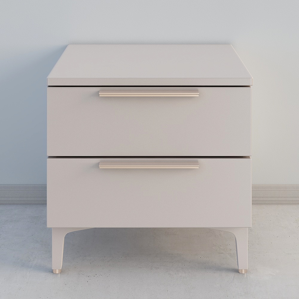 Hansen-B802_ прикроватная тумбочка, серая, 2 ведра