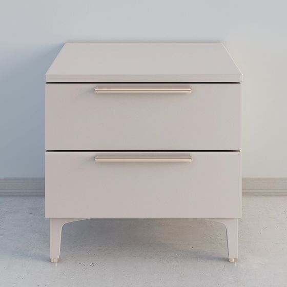 Hansen-B802_ прикроватная тумбочка, серая, 2 ведра