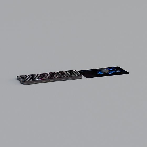 Stylish Keyboard and Mouse Pad 3D model