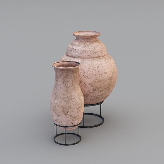 Ancient Earthenware Pots 3D model
