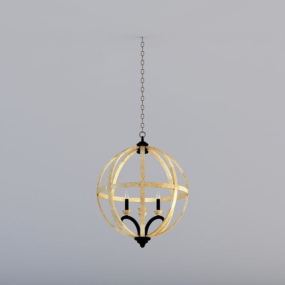 Charming Low-Polygon 3D Pendant Light Model