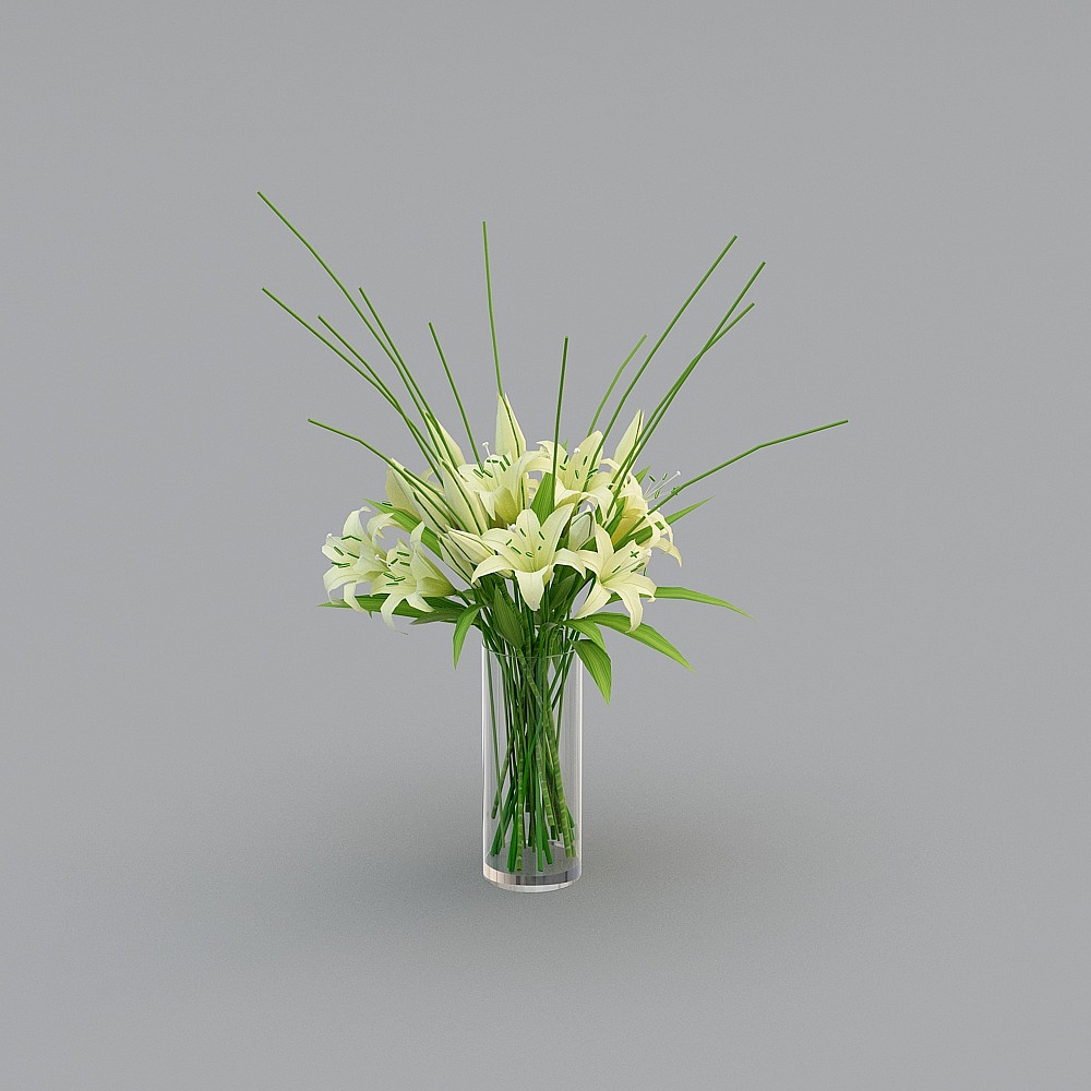 Schnickschnack gelbe Blumen Glass Vase