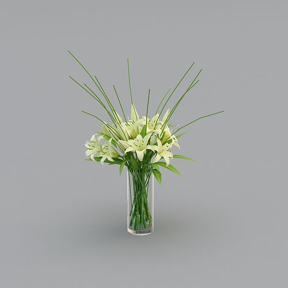 Schnickschnack gelbe Blumen Glass Vase