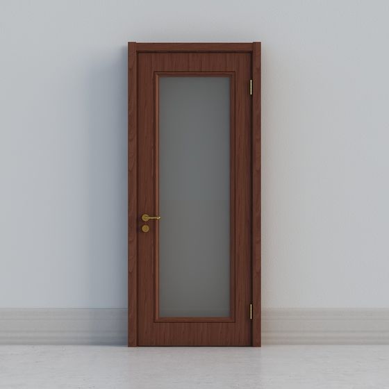 Elegant Wooden Door 3D Model