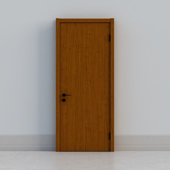 Elegant Wooden Door 3D model for Interior Design