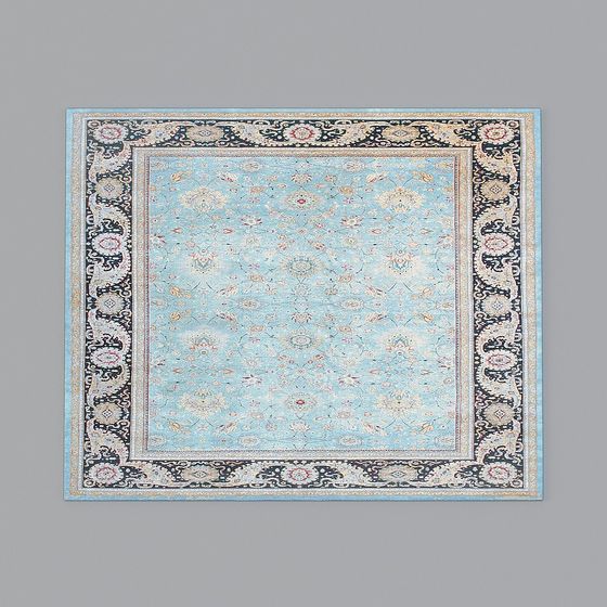 Elegant Oriental Carpet 3D model for Creative Spaces