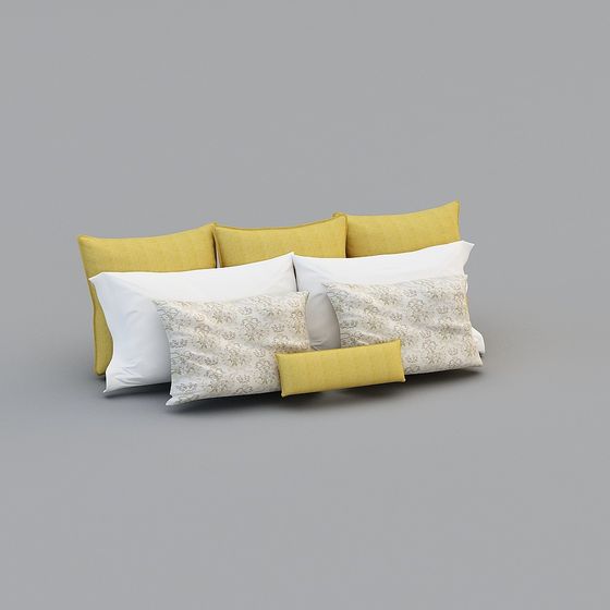 Charming Soft Color 3D Pillow Models for Home Design