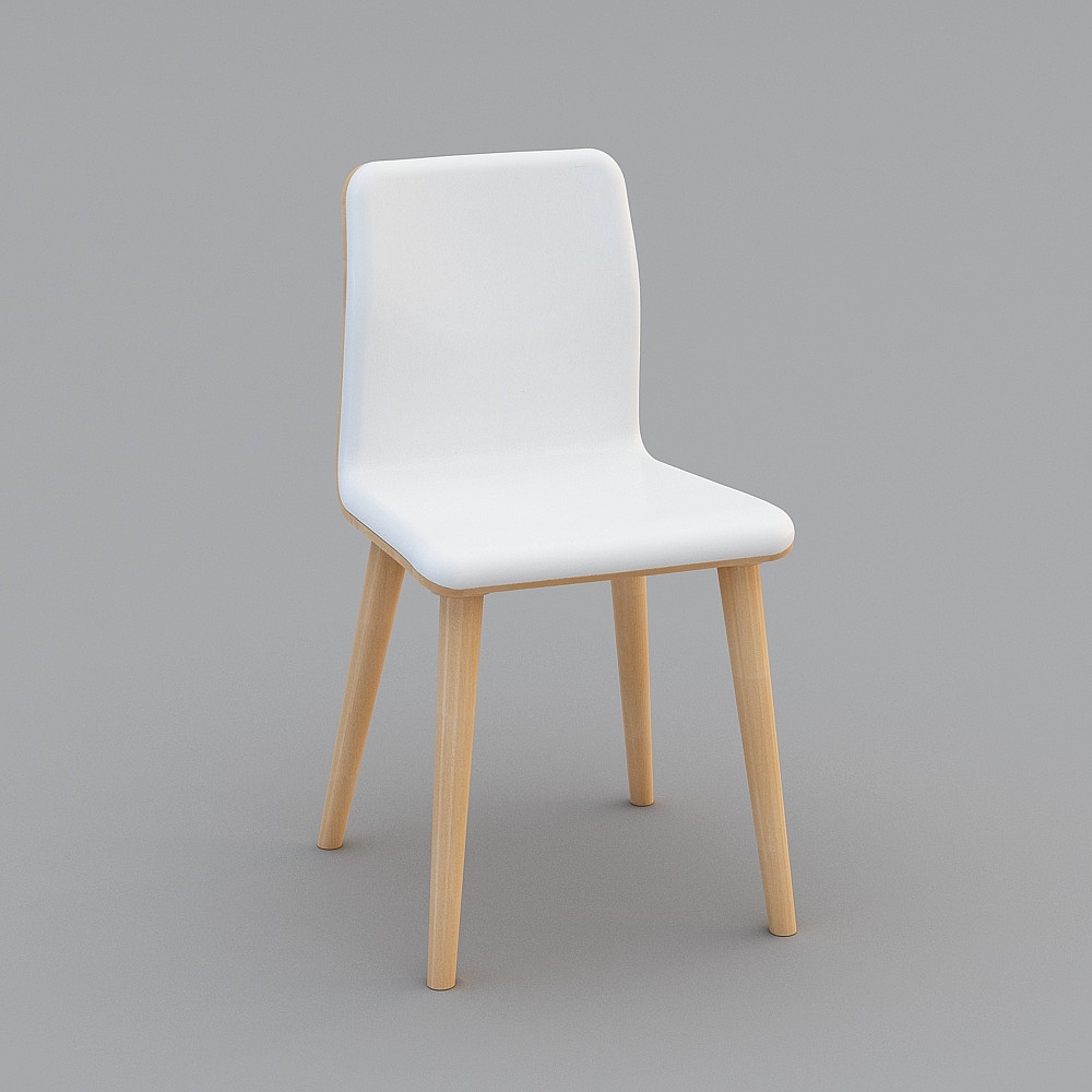 간단한 유럽 흰색 악센트 의자