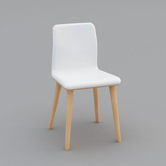 간단한 유럽 흰색 악센트 의자