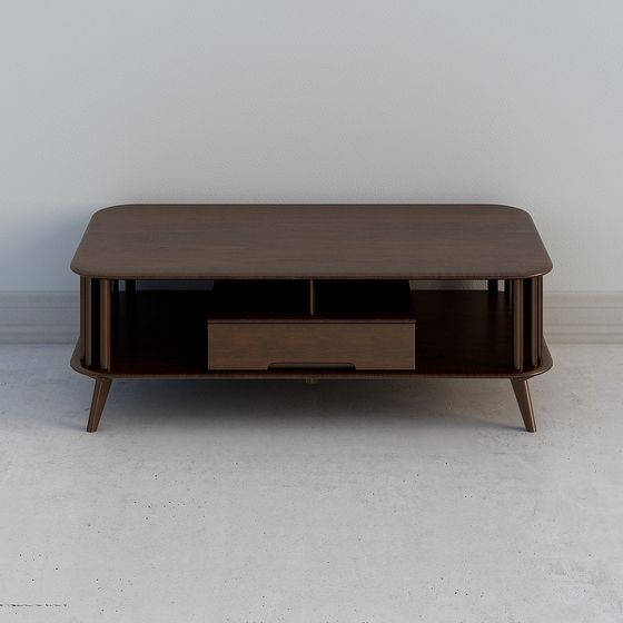Mid-Century Modern Coffee Table 3D model for Stylish Interiors