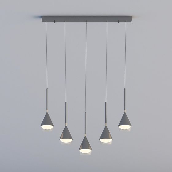 Stylish Low Poly Hanging Light 3D Model