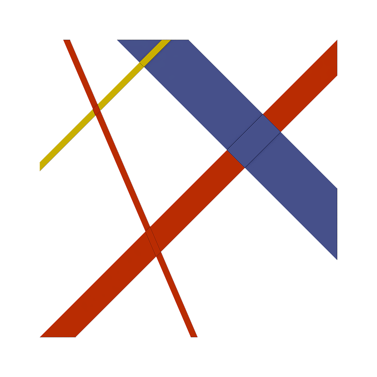 Cross Structure 3D Model – Vibrant Geometric Design