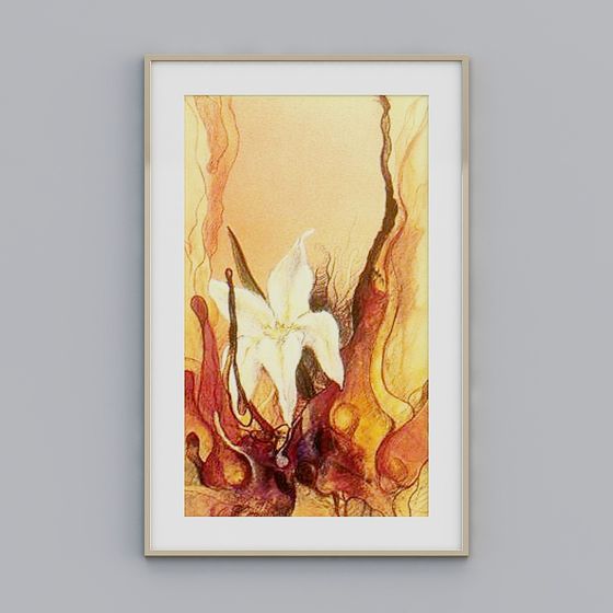 Floral Fantasy 3D model in Low-Poly Style