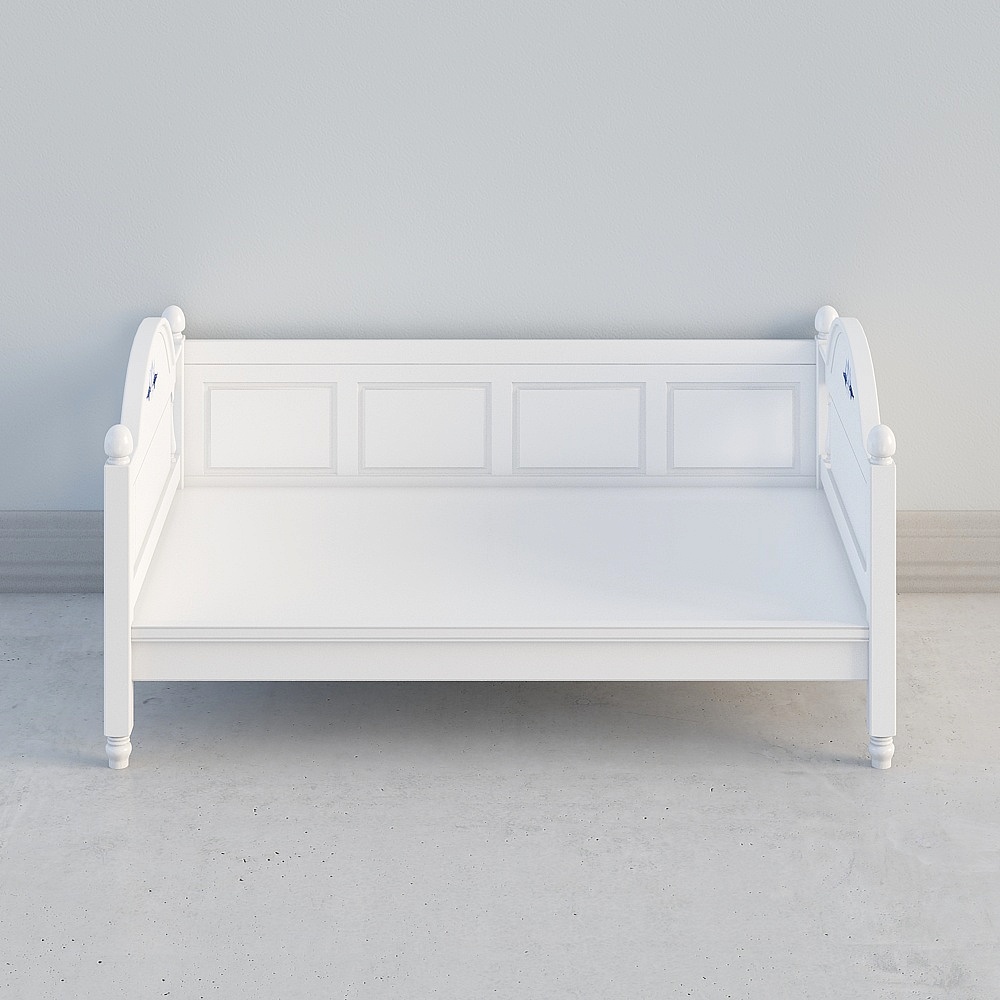 Pineburg Kingdom Letto Corto Mobili Bianchi per Bambini