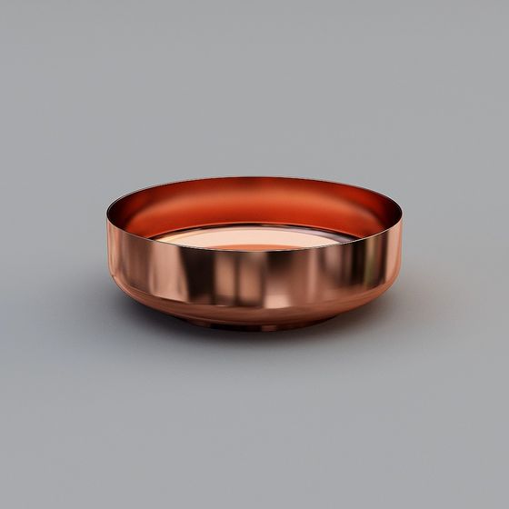 Elegant Copper Bowl 3D model for Diverse Projects