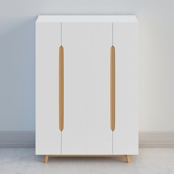 Stylish Nordic Wardrobe 3D model for Modern Spaces