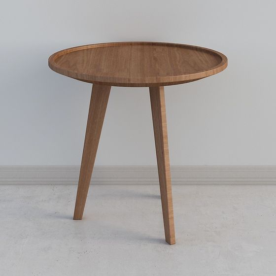 Modern Low-Polygon Round Table 3D model