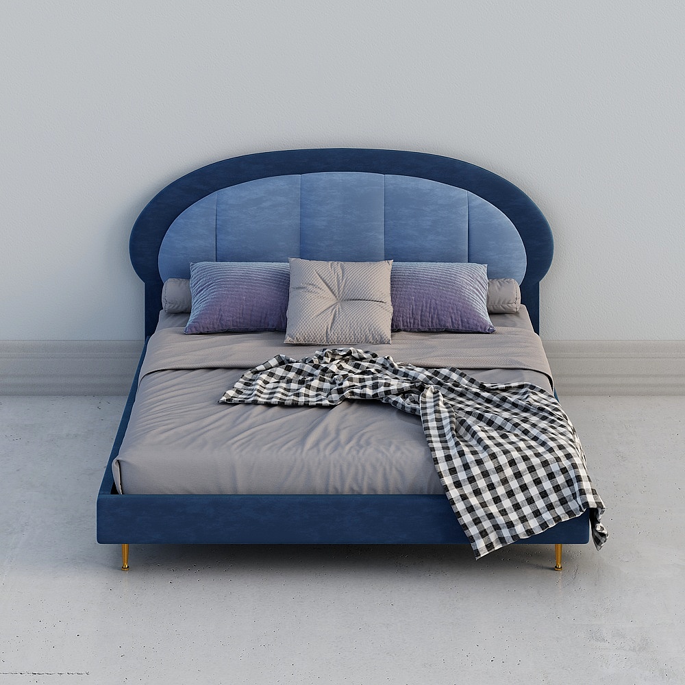 Yvonne Art Vivian /Light Luxury Princess soft wrap cloth bed ins wind simple bedroom double queen bed 271E-6