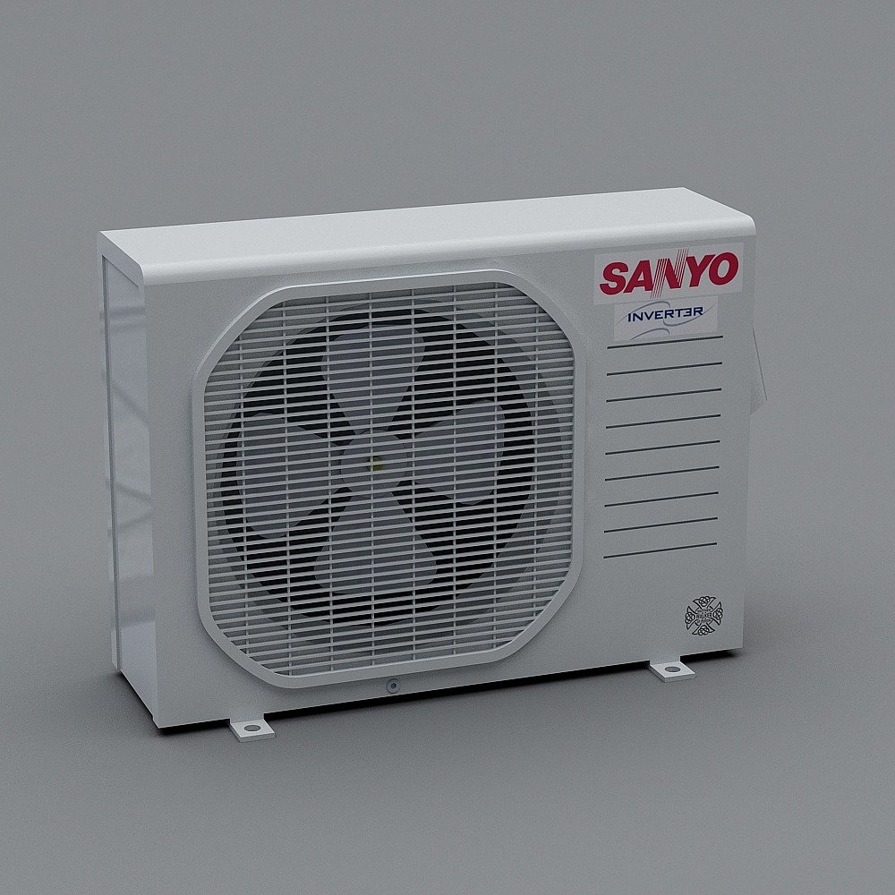 Sanyo Air Conditioner 3D Model Design