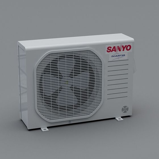 Sanyo Air Conditioner 3D Model Design