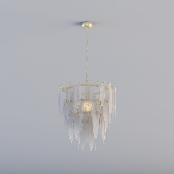 Floral Cascade Pendant Light 3D model
