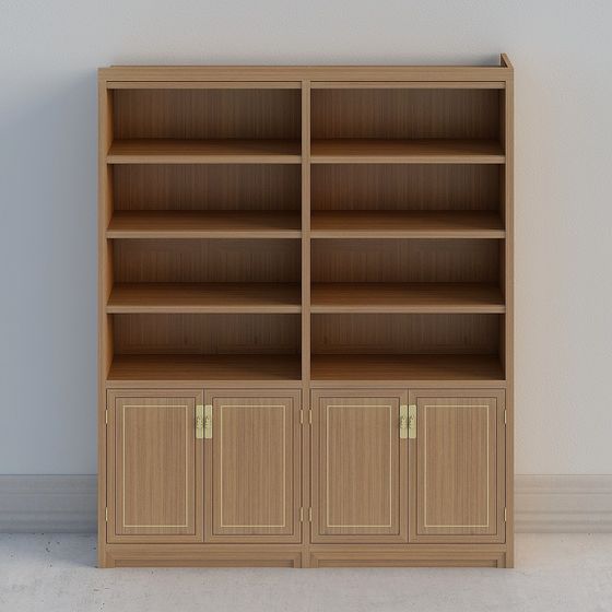 Minimalist and Functional Bookshelf 3D model