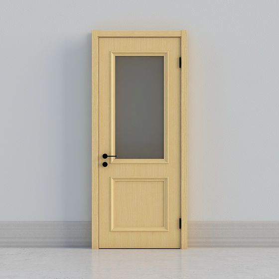 Modern Minimalist Wooden Door 3D model