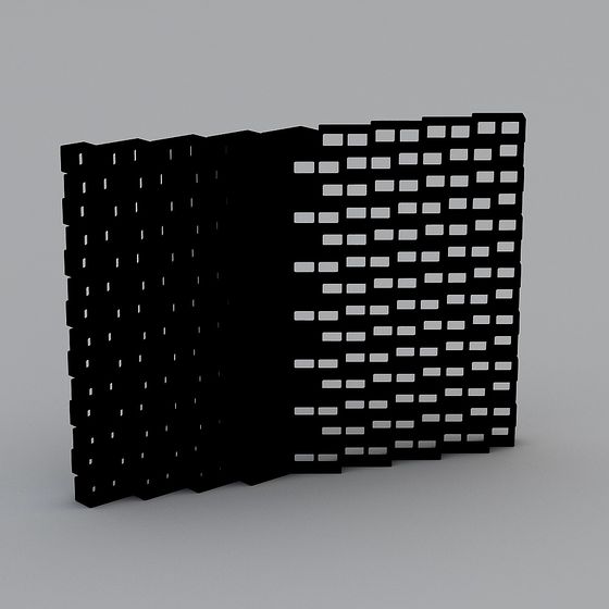 Pixel Grid Screen 3D model