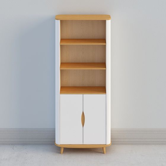 Nordic Minimalist Bookcase 3D model