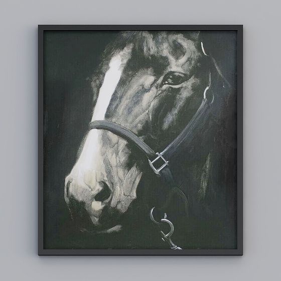 Realistic Low-Poly Horse 3D Model